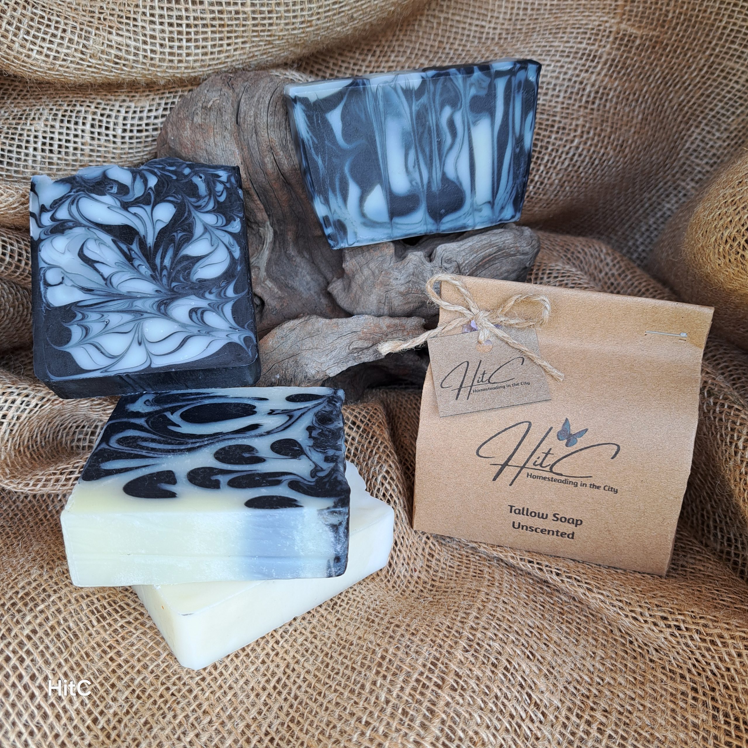 Tallow charcoal soap