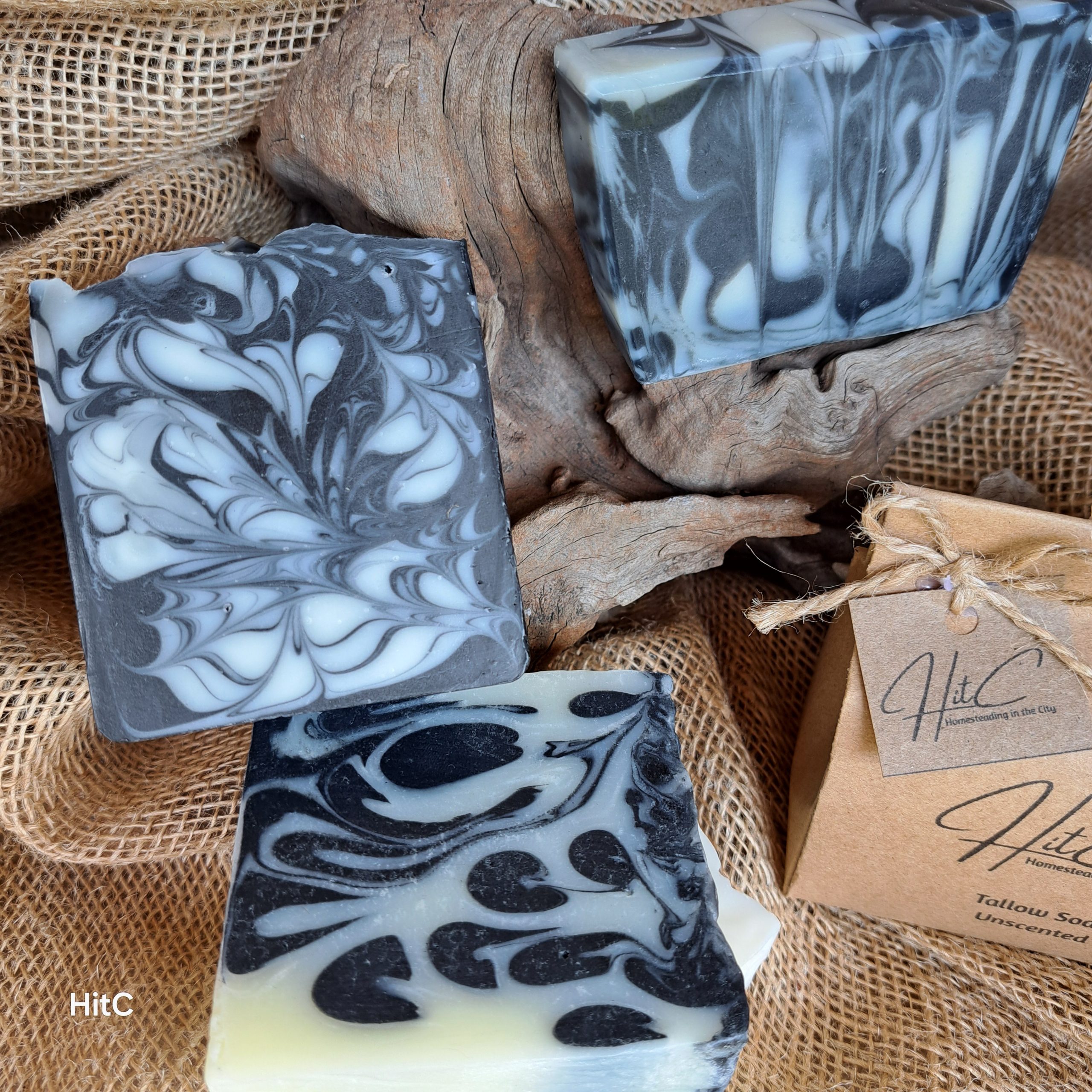 Tallow & Activated Charcoal Soap 140g - Image 2
